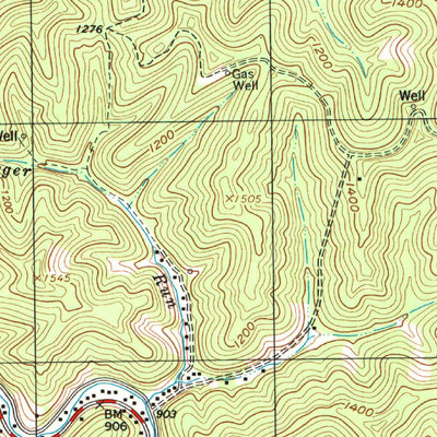United States Geological Survey Trace, WV (1997, 24000-Scale) digital map