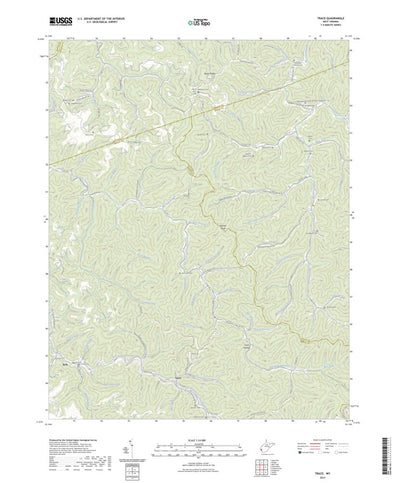 United States Geological Survey Trace, WV (2023, 24000-Scale) digital map