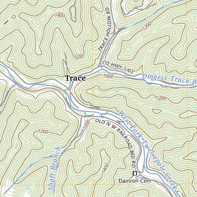 United States Geological Survey Trace, WV (2023, 24000-Scale) digital map