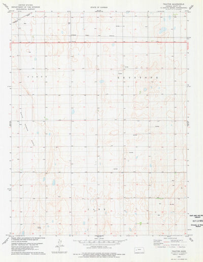 United States Geological Survey Tractor, KS (1978, 24000-Scale) digital map