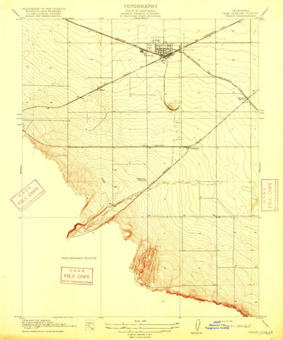 United States Geological Survey Tracy, CA (1916, 31680-Scale) digital map