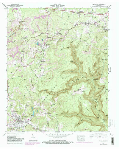 United States Geological Survey Tracy City, TN (1947, 24000-Scale) digital map