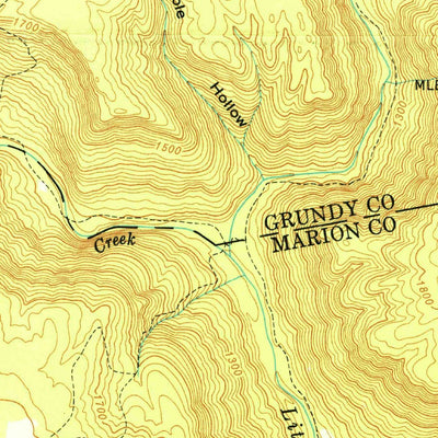 United States Geological Survey Tracy City, TN (1950, 24000-Scale) digital map
