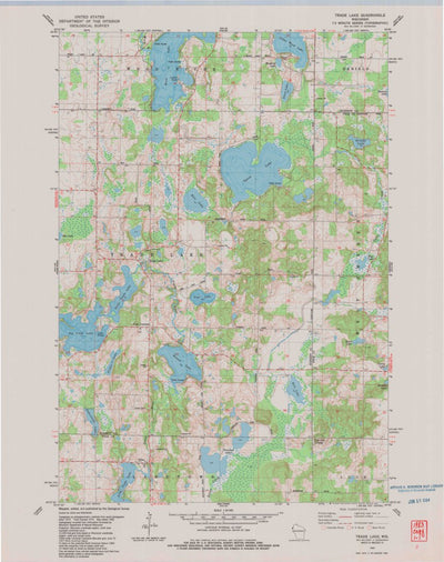 United States Geological Survey Trade Lake, WI (1983, 24000-Scale) digital map