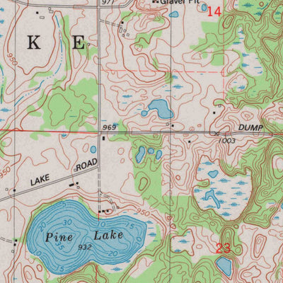 United States Geological Survey Trade Lake, WI (1983, 24000-Scale) digital map