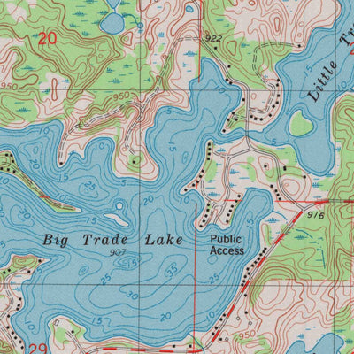 United States Geological Survey Trade Lake, WI (1983, 24000-Scale) digital map