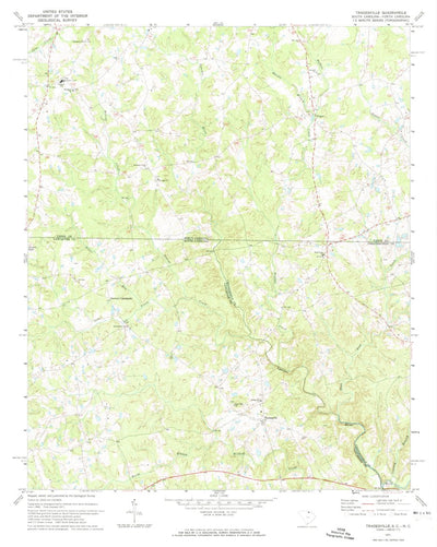 United States Geological Survey Tradesville, SC-NC (1971, 24000-Scale) digital map