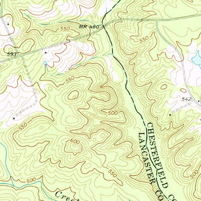 United States Geological Survey Tradesville, SC-NC (1971, 24000-Scale) digital map