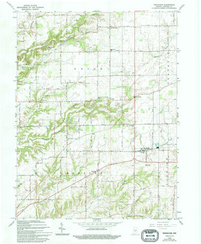 United States Geological Survey Trafalgar, IN (1965, 24000-Scale) digital map
