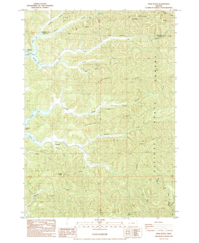 United States Geological Survey Trail Butte, OR (1985, 24000-Scale) digital map