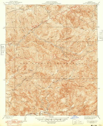 United States Geological Survey Trail Canyon, CA (1940, 24000-Scale) digital map