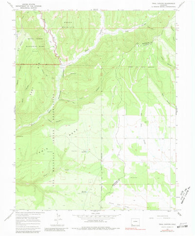 United States Geological Survey Trail Canyon, CO (1966, 24000-Scale) digital map