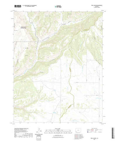 United States Geological Survey Trail Canyon, CO (2022, 24000-Scale) digital map