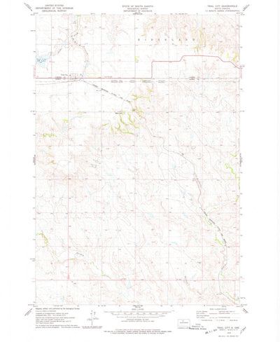 United States Geological Survey Trail City, SD (1975, 24000-Scale) digital map