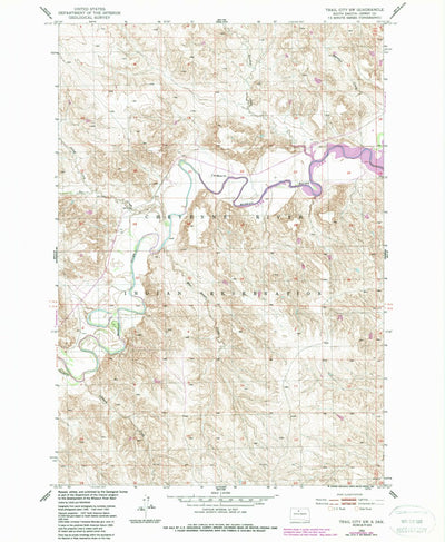 United States Geological Survey Trail City SW, SD (1952, 24000-Scale) digital map