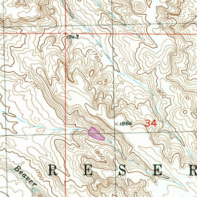 United States Geological Survey Trail City SW, SD (1952, 24000-Scale) digital map