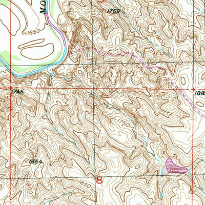 United States Geological Survey Trail City SW, SD (1952, 24000-Scale) digital map
