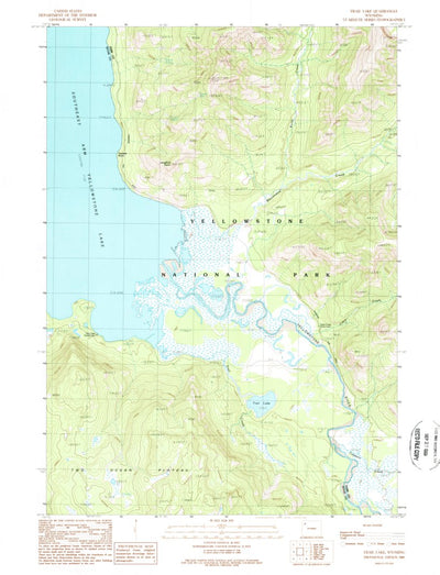 United States Geological Survey Trail Lake, WY (1989, 24000-Scale) digital map