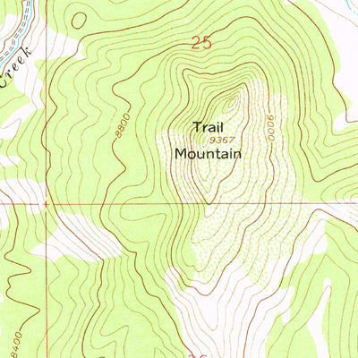 United States Geological Survey Trail Mountain, CO (1957, 24000-Scale) digital map