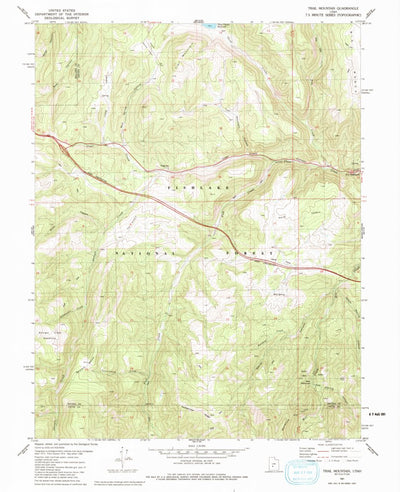 United States Geological Survey Trail Mountain, UT (1981, 24000-Scale) digital map