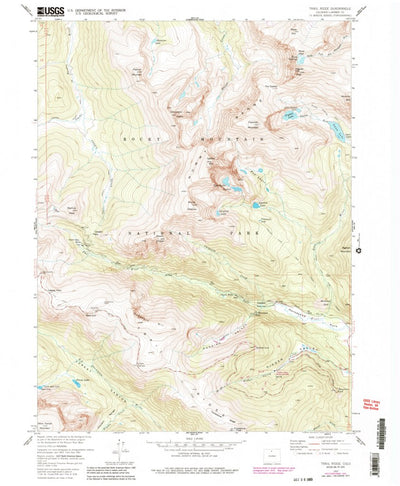 United States Geological Survey Trail Ridge, CO (1957, 24000-Scale) digital map