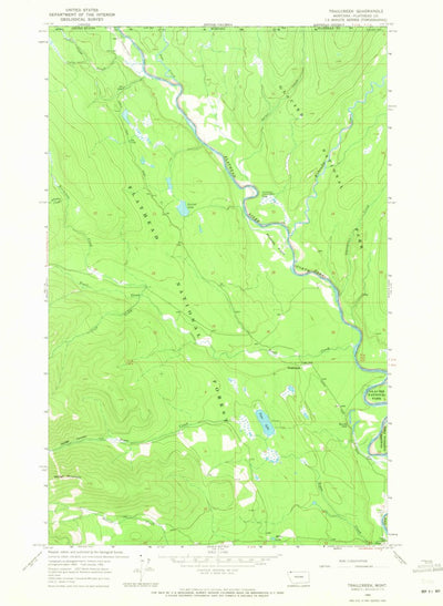 United States Geological Survey Trailcreek, MT (1966, 24000-Scale) digital map
