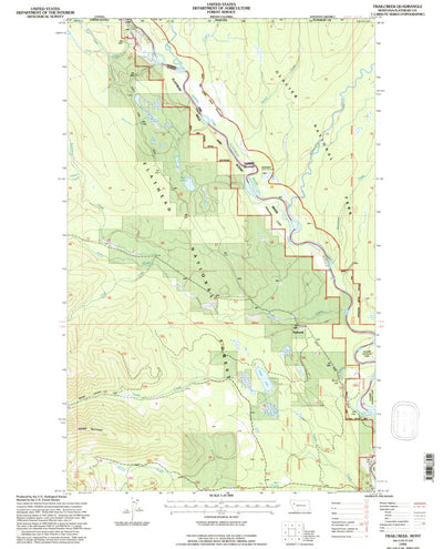 United States Geological Survey Trailcreek, MT (1994, 24000-Scale) digital map