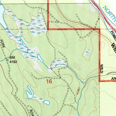 United States Geological Survey Trailcreek, MT (1994, 24000-Scale) digital map