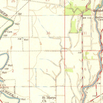 United States Geological Survey Tralake, MS (1969, 62500-Scale) digital map