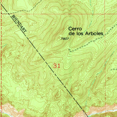 United States Geological Survey Trampas, NM (1953, 24000-Scale) digital map