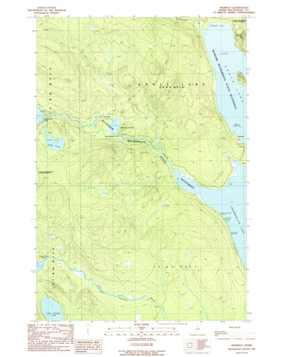 United States Geological Survey Tramway, ME (1989, 24000-Scale) digital map