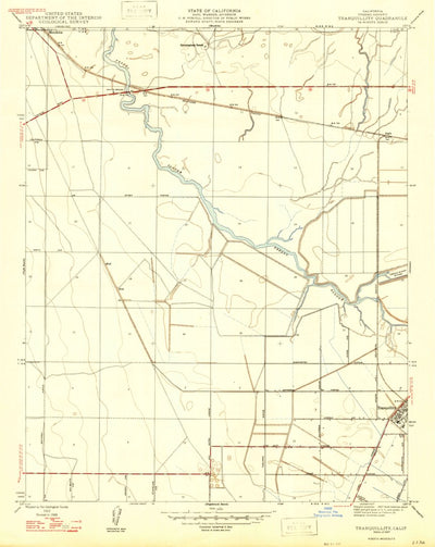 United States Geological Survey Tranquillity, CA (1947, 24000-Scale) digital map