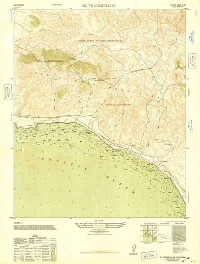 United States Geological Survey Tranquillon Mountain, CA (1948, 24000-Scale) digital map