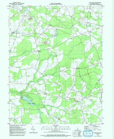 United States Geological Survey Trap Pond, DE (1992, 24000-Scale) digital map