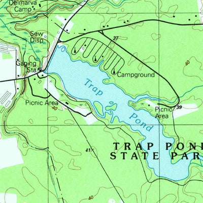 United States Geological Survey Trap Pond, DE (1992, 24000-Scale) digital map