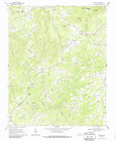 United States Geological Survey Traphill, NC (1968, 24000-Scale) digital map
