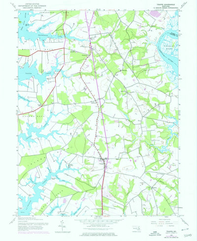 United States Geological Survey Trappe, MD (1942, 24000-Scale) digital map