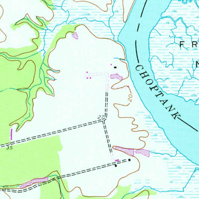 United States Geological Survey Trappe, MD (1942, 24000-Scale) digital map