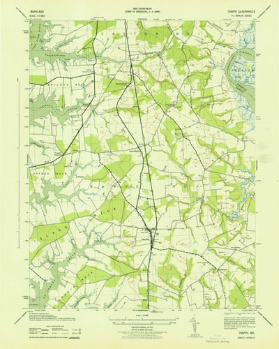 United States Geological Survey Trappe, MD (1943, 31680-Scale) digital map
