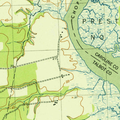 United States Geological Survey Trappe, MD (1943, 31680-Scale) digital map