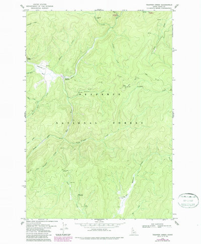 United States Geological Survey Trapper Creek, ID (1978, 24000-Scale) digital map