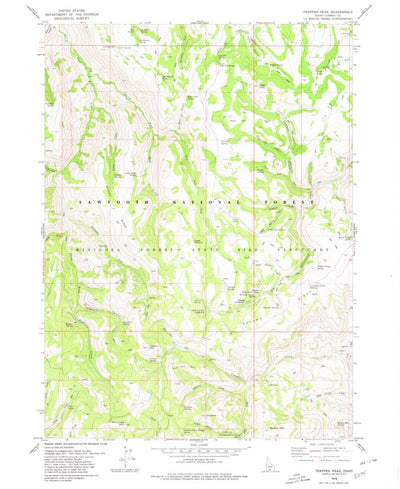 United States Geological Survey Trapper Peak, ID (1979, 24000-Scale) digital map