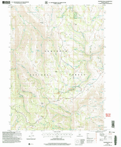 United States Geological Survey Trapper Peak, ID (2001, 24000-Scale) digital map
