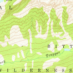 United States Geological Survey Trapper Peak, MT (1964, 24000-Scale) digital map