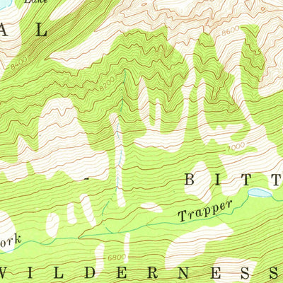 United States Geological Survey Trapper Peak, MT (1964, 24000-Scale) digital map