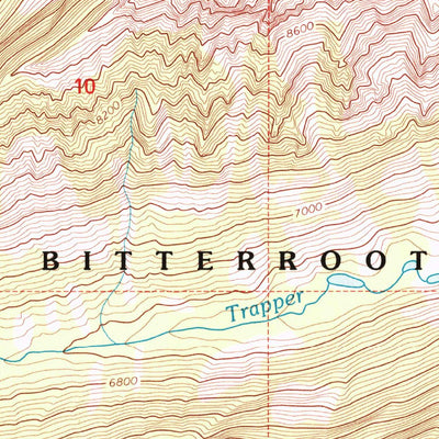 United States Geological Survey Trapper Peak, MT (1998, 24000-Scale) digital map