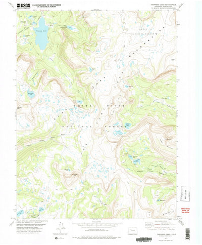 United States Geological Survey Trappers Lake, CO (1977, 24000-Scale) digital map