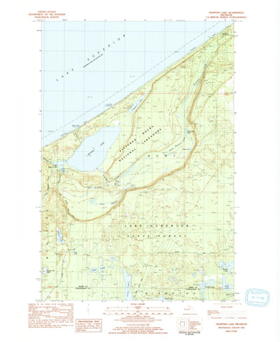 United States Geological Survey Trappers Lake, MI (1983, 24000-Scale) digital map