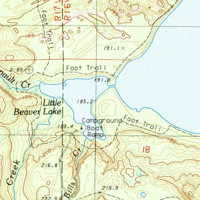 United States Geological Survey Trappers Lake, MI (1983, 24000-Scale) digital map