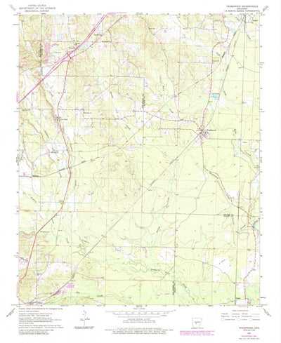 United States Geological Survey Traskwood, AR (1963, 24000-Scale) digital map
